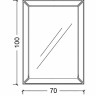 Зеркало Boheme Armadi Art Vogue 70 529/1 с зеркальной рамой стекло