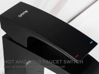 Смеситель для раковины Gappo G07-6 G1007-6 Черный матовый латунь