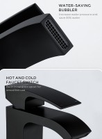 Смеситель для раковины Gappo G07-6 G1007-6 Черный матовый латунь