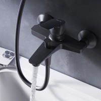 Смеситель для ванны AM.PM Gem F90A10022 Черный латунь на стену