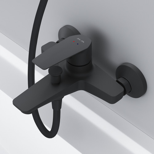 Смеситель для ванны AM.PM Gem F90A10022 Черный латунь на стену