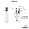 Кухонная мойка Wisent 50 WS35050B/WGER019B/W405B/W302644B/W4998-3-U со смесителем цвет Графит