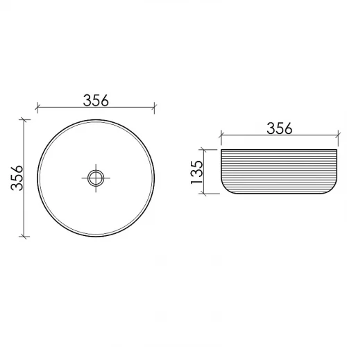 Раковина-чаша Ceramicanova Element 36 CN6073MDH Темный антрацит матовый фарфор накладная
