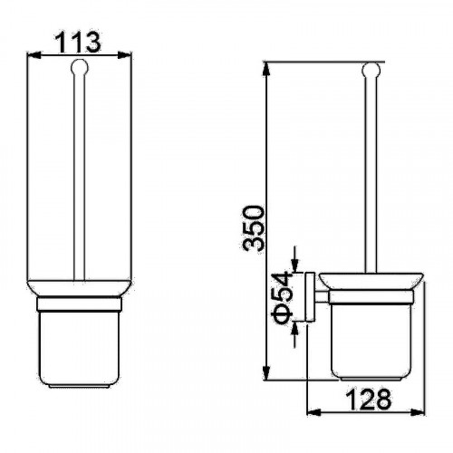 Ершик для унитаза Creavit Ducky BR20216B Синий