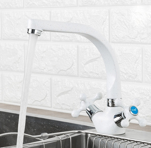 Смеситель для кухни Frap H5408 F5408-8 Белый