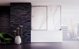Шторка на ванну Veconi Palau 60 PL85GR-60-01-C7 профиль Брашированный графит стекло прозрачное
