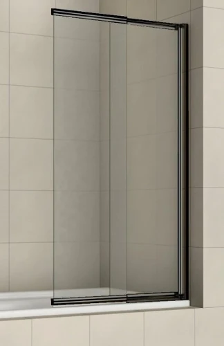Шторка на ванну Azario Merrit 100 AZ-NF6122 1000 BLACK профиль Черный стекло прозрачное