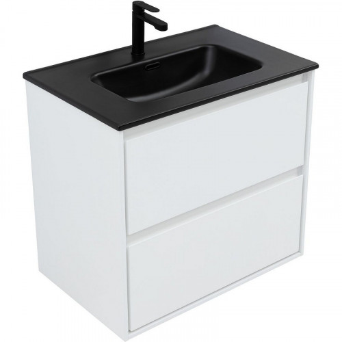 Тумба под раковину Aquanet Милан 70 336368 подвесная Белый глянец МДФ / ЛДСП