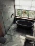 Душевая перегородка Maybah Glass MGD-1463-5у 990х1950 в узком профиле с полотенцедержателем Хром матовый стекло сатиновое