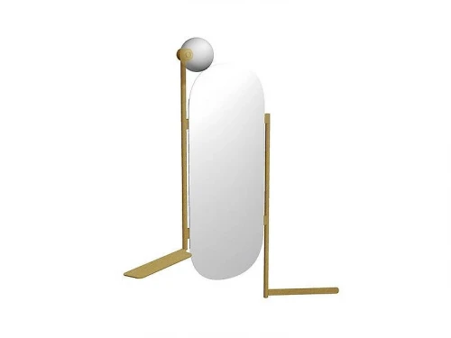 Зеркало Scarabeo Laila 40 2704ORS с подсветкой цвет Brushed Gold