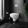 Комплект унитаза Damixa Jupiter DX77C1738SC с инсталляцией Tece Profil 9400412 с сиденьем Микролифт и клавишей смыва Хром глянцевый фарфор подвесной