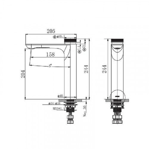 Смеситель для раковины Arrow AMP11872-1AGG цвет Серый