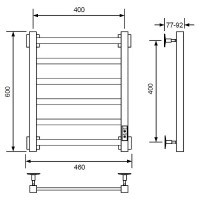 Электрический полотенцесушитель Comfysan Roma-K EC-6 60x40 016500 Хром