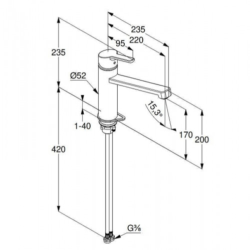 Смеситель для кухни Kludi M3 585740575 цвет Хром