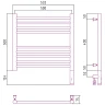 Электрический полотенцесушитель Сунержа Богема 3.0 прямая 500x500 R 00-5805-5050 Хром нержавеющая сталь