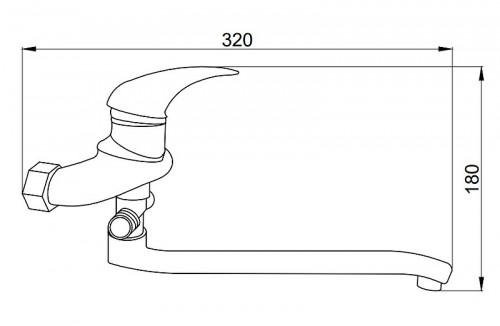Смеситель для ванны Сантаком StOmega 3308-4 универсальный Хром