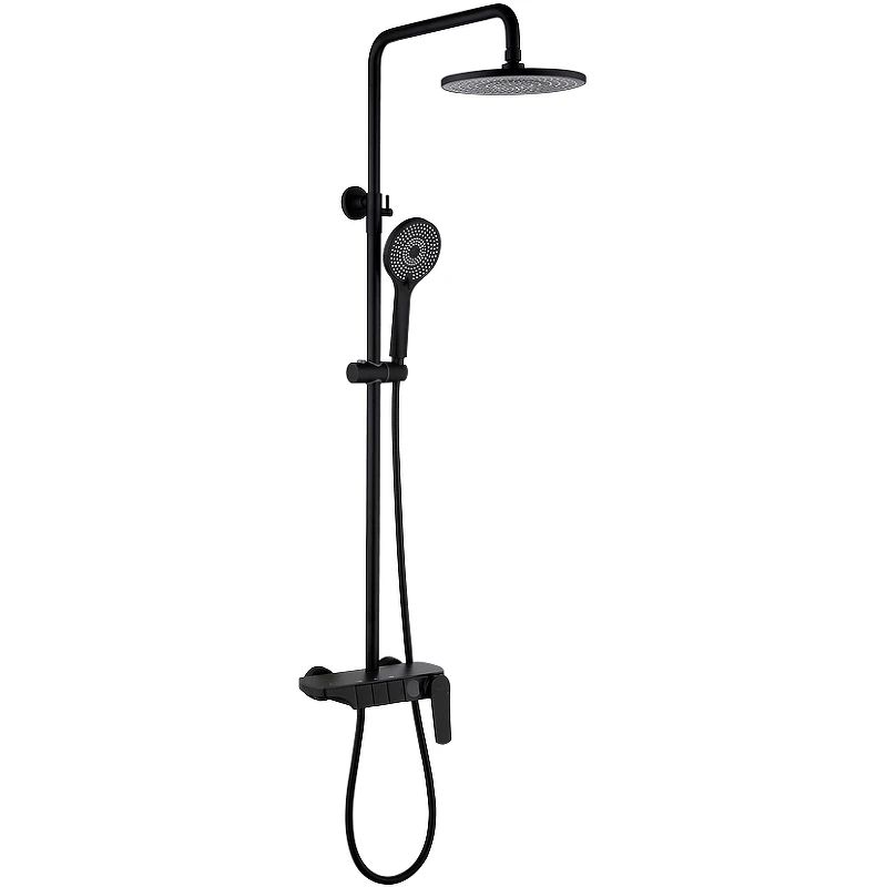 Душевая система RGW Shower Panels SP-33B 51140133-04 Черная матовая латунь на стену