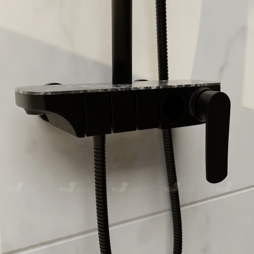 Душевая система RGW Shower Panels SP-33B 51140133-04 Черная матовая латунь на стену