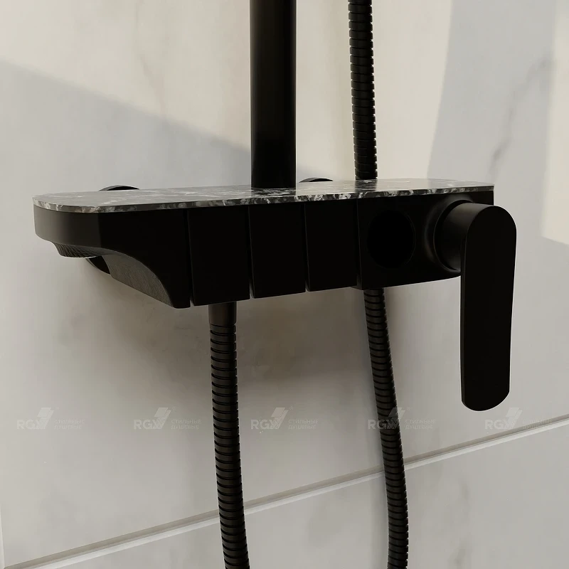 Душевая система RGW Shower Panels SP-33B 51140133-04 Черная матовая латунь на стену