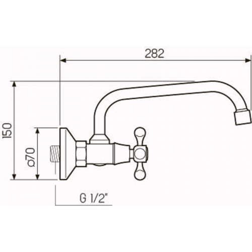 Смеситель для кухни Ростовская Мануфактура Сантехники SL71-362 Хром