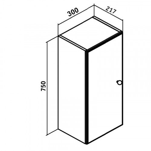 Подвесной шкаф Runo Кредо 30 00000000761 Белый МДФ / ЛДСП