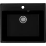 Кухонная мойка Ulgran Quartz Forte 580-07 Уголь искусственный камень (литьевой мрамор) встраиваемый