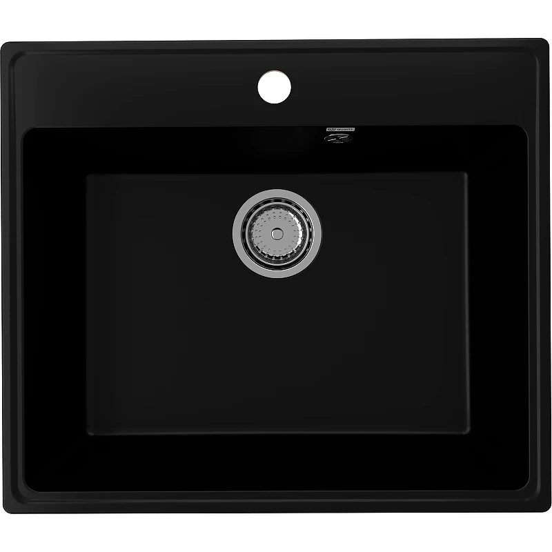 Кухонная мойка Ulgran Quartz Forte 580-07 Уголь искусственный камень (литьевой мрамор) встраиваемый