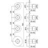 Смеситель для душа Paffoni Modular Box MDE019ST с термостатом цвет Сталь
