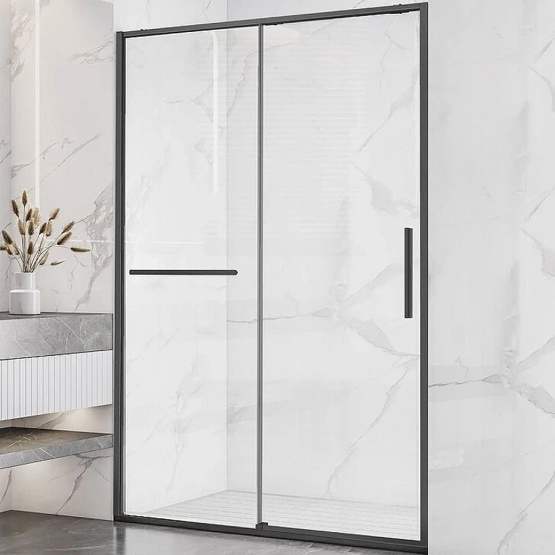 Душевая дверь Vincea Slim Soft 130 VDS-1SS130CLGM профиль Вороненая сталь стекло прозрачное