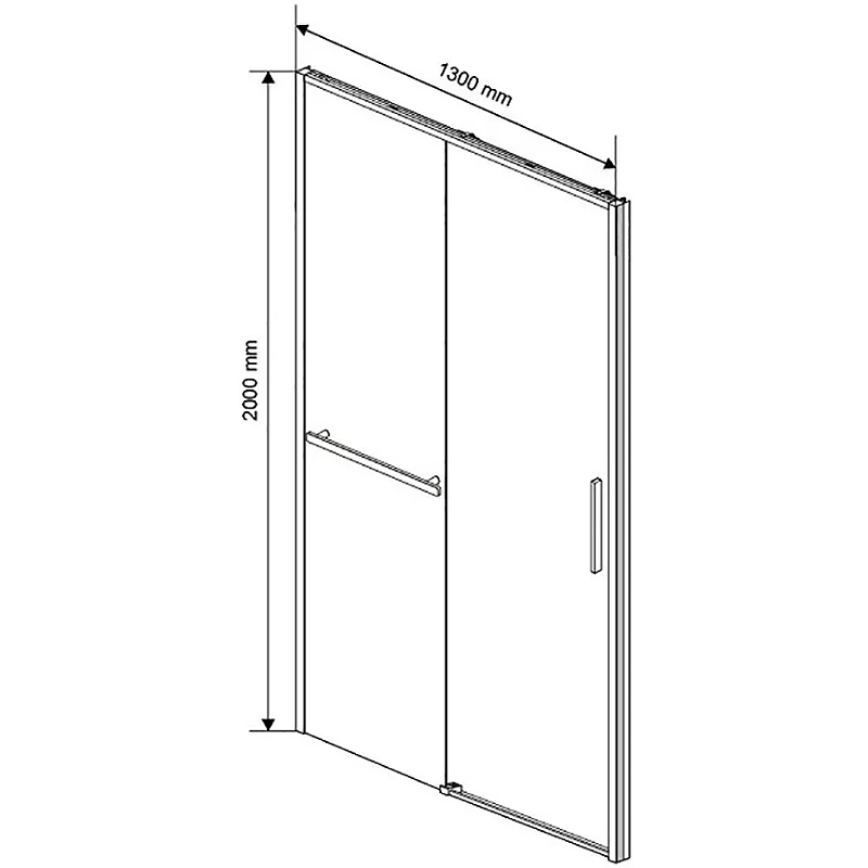 Душевая дверь Vincea Slim Soft 130 VDS-1SS130CLGM профиль Вороненая сталь стекло прозрачное