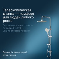 Душевая система AM.PM Like F0780064 Хром латунь на стену