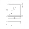 Кухонная мойка Emar Quartz 45,5 EMQ-1455.P цвет Антрацит