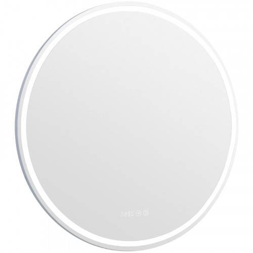 Зеркало Aquanet Оптима 80 304264 с подсветкой с сенсорным выключателем, часами и подогревом стекло