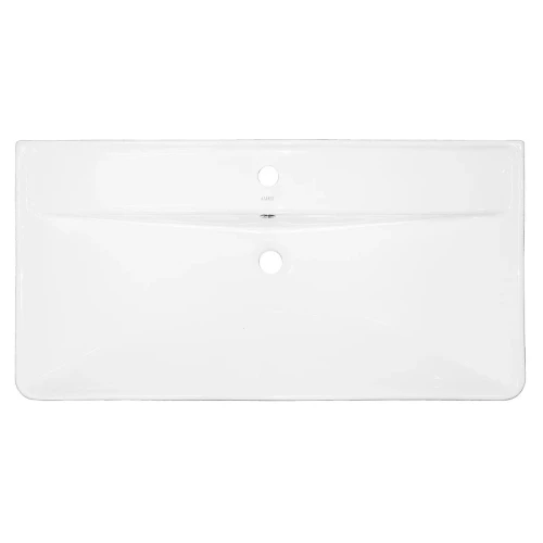 Тумба с раковиной Azario Лотос 100/2 Н CS00093901 цвет Белый глянцевый