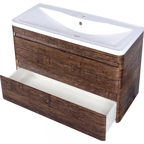 Тумба под раковину Style Line Люкс Plus 100 ЛС-00000663 подвесная Старое дерево МДФ / ЛДСП