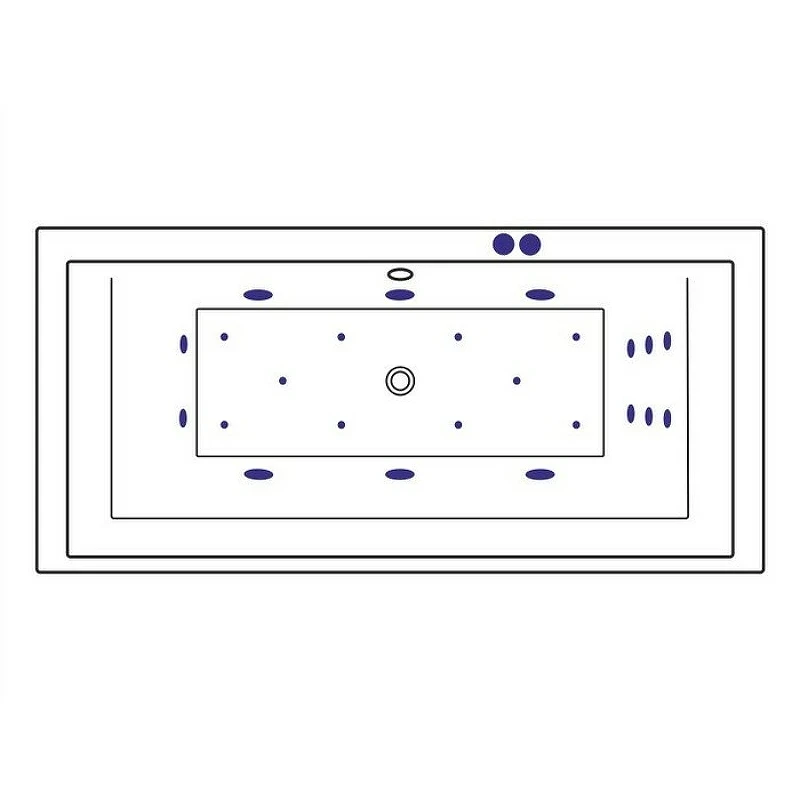 Акриловая ванна Excellent Crown Grand 190x90 WAEX.CRG19.ULTRA.GL с гидромассажем