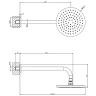 Верхний душ Gessi Emporio Shower 47382#299 Черный матовый