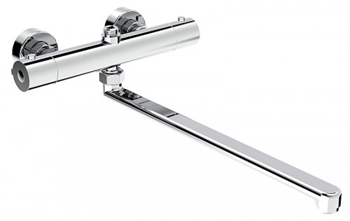 Смеситель для ванны Voda T1031 универсальный с термостатом цвет Хром