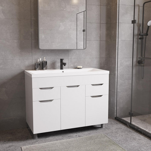 Тумба под раковину Mixline Этьен 100 553776 цвет Белый