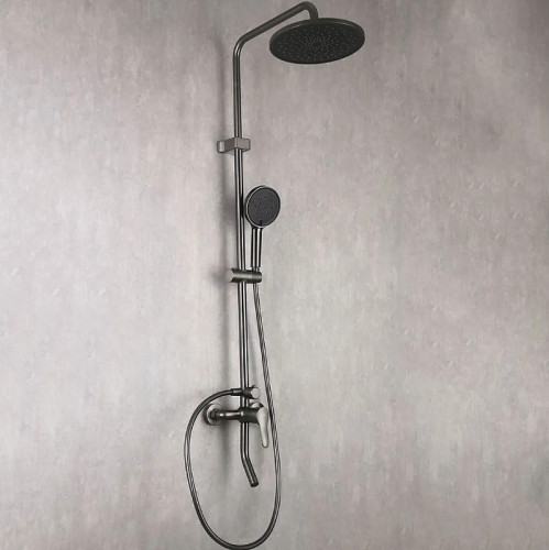 Душевая система Frap F24011-9 Оружейная сталь латунь на стену