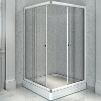 Душевой уголок Radomir 90x90 1-09-1-0-0-1180 профиль Белый стекло прозрачное