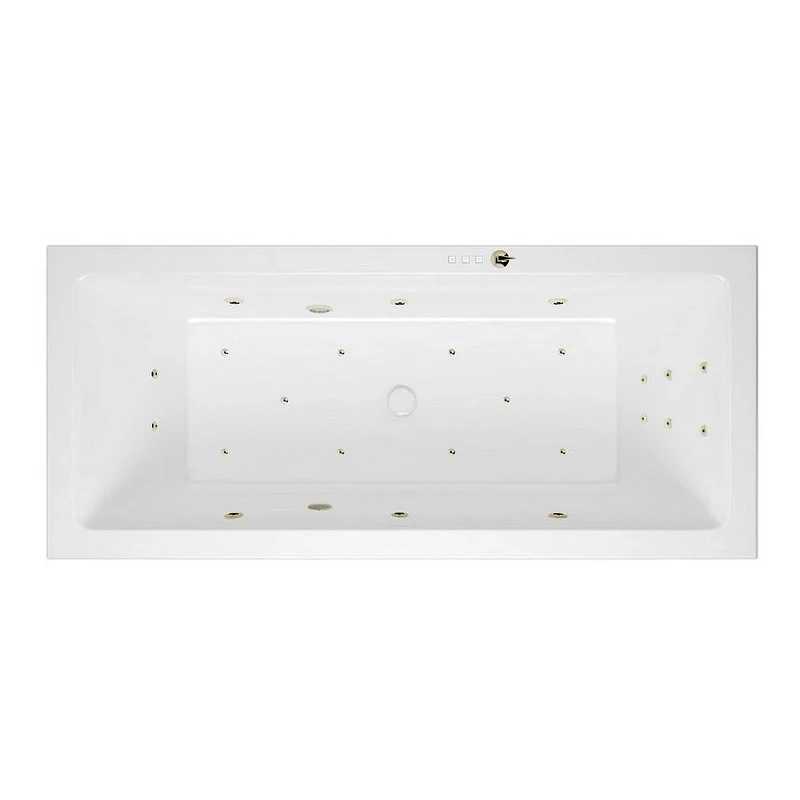 Акриловая ванна Excellent Heaven Slim 170x75 WAEX.HEV17S.ULTRA.BR цвет Белый с гидромассажем форсунки Бронза
