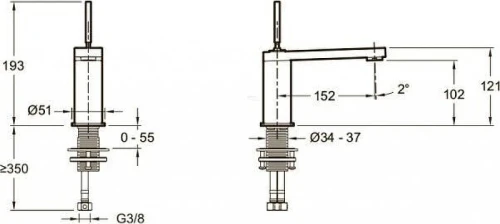 Смеситель для раковины Jacob Delafon Composed E73158-ND-TT цвет Титан