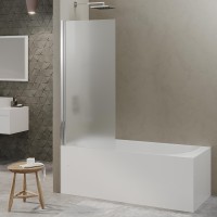 Шторка на ванну Berges River S 80х145 065019 профиль Хром стекло матовое