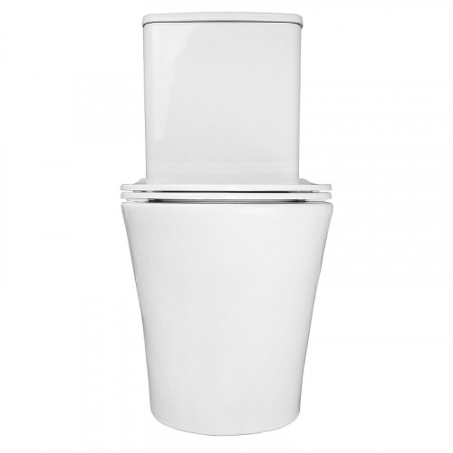 Унитаз компакт Azario Anteo Round AZ-1219A цвет Белый с бачком и сиденьем Микролифт