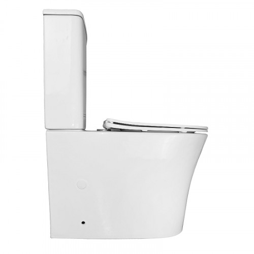 Унитаз компакт Azario Anteo Round AZ-1219A цвет Белый с бачком и сиденьем Микролифт