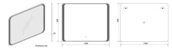 Зеркало Art&Max Elegant 100 AM-Ele-1000-800-DS-F с подсветкой с сенсорным выключателем