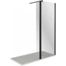 Душевая перегородка Good Door Walk In SP2-90-C-B 100x28 профиль Черный стекло прозрачное