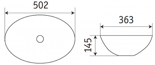 Раковина-чаша CeramaLux 50 78590MHL Голубая матовая фаянс накладная