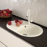 Кухонная мойка Lemark Lacha 720 9910059 Серый шелк искусственный камень (литьевой мрамор) встраиваемый